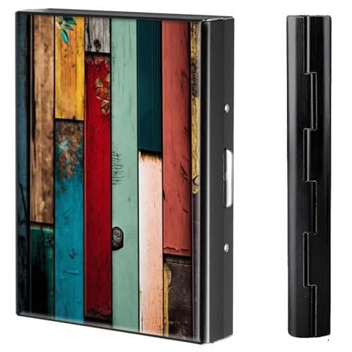 BVCLKJPOI Kreditkartenetui aus Metall, 6 Kartenfächer, RFID-blockierende Edelstahl-Geldbörse, schlanke Metall-Kreditkarten-Brieftasche, mit zuverlässigem Druckknopf, Metallgeldbörse für Damen und von BVCLKJPOI