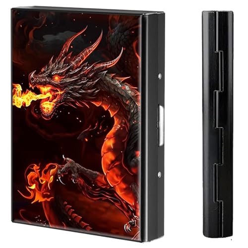 BVCLKJPOI Kreditkartenetui aus Metall, 6 Kartenfächer, RFID-blockierende Edelstahl-Geldbörse, schlanke Metall-Kreditkarten-Brieftasche, mit zuverlässigem Druckknopf, Metallgeldbörse für Damen und von BVCLKJPOI