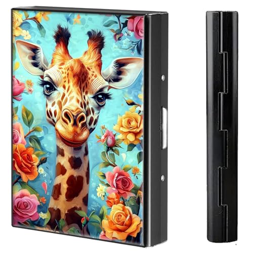 BVCLKJPOI Kreditkartenetui aus Metall, 6 Kartenfächer, RFID-blockierende Edelstahl-Geldbörse, schlanke Metall-Kreditkarten-Brieftasche, mit zuverlässigem Druckknopf, Metallgeldbörse für Damen und von BVCLKJPOI