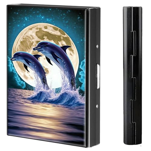 BVCLKJPOI Kreditkartenetui aus Metall, 6 Kartenfächer, RFID-blockierende Edelstahl-Geldbörse, schlanke Metall-Kreditkarten-Brieftasche, mit zuverlässigem Druckknopf, Metallgeldbörse für Damen und von BVCLKJPOI