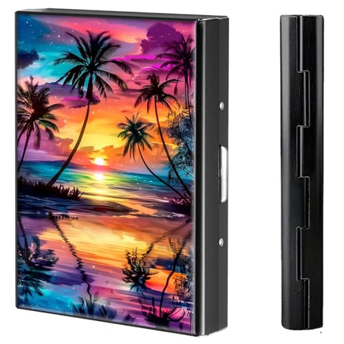 BVCLKJPOI Kreditkartenetui aus Metall, 6 Kartenfächer, RFID-blockierende Edelstahl-Geldbörse, schlanke Metall-Kreditkarten-Brieftasche, mit zuverlässigem Druckknopf, Metallgeldbörse für Damen und von BVCLKJPOI