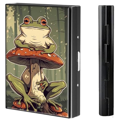 BVCLKJPOI Kreditkartenetui aus Metall, 6 Kartenfächer, RFID-blockierende Edelstahl-Geldbörse, schlanke Metall-Kreditkarten-Brieftasche, mit zuverlässigem Druckknopf, Metallgeldbörse für Damen und von BVCLKJPOI