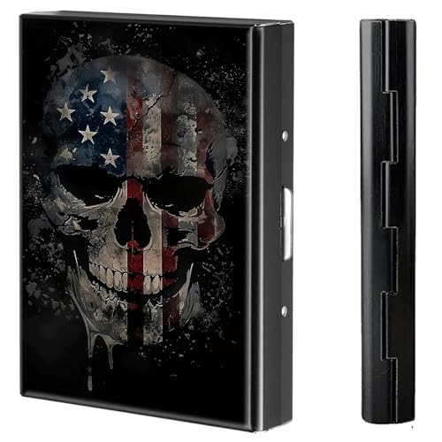 BVCLKJPOI Kreditkartenetui aus Metall, 6 Kartenfächer, RFID-blockierende Edelstahl-Geldbörse, schlanke Metall-Kreditkarten-Brieftasche, mit zuverlässigem Druckknopf, Metallgeldbörse für Damen und von BVCLKJPOI