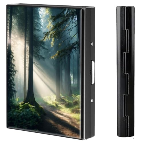 BVCLKJPOI Kreditkartenetui aus Metall, 6 Kartenfächer, RFID-blockierende Edelstahl-Geldbörse, schlanke Metall-Kreditkarten-Brieftasche, mit zuverlässigem Druckknopf, Metallgeldbörse für Damen und von BVCLKJPOI