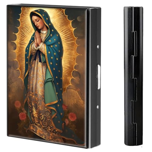 BVCLKJPOI Kreditkartenetui aus Metall, 6 Kartenfächer, RFID-blockierende Edelstahl-Geldbörse, schlanke Metall-Kreditkarten-Brieftasche, mit zuverlässigem Druckknopf, Metallgeldbörse für Damen und von BVCLKJPOI