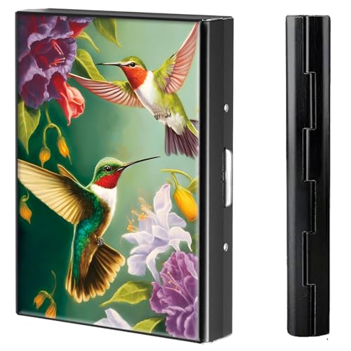 BVCLKJPOI Kreditkartenetui aus Metall, 6 Kartenfächer, RFID-blockierende Edelstahl-Geldbörse, schlanke Metall-Kreditkarten-Brieftasche, mit zuverlässigem Druckknopf, Metallgeldbörse für Damen und von BVCLKJPOI