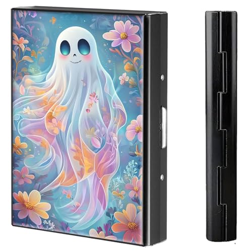 BVCLKJPOI Kreditkartenetui aus Metall, 6 Kartenfächer, RFID-blockierende Edelstahl-Geldbörse, schlanke Metall-Kreditkarten-Brieftasche, mit zuverlässigem Druckknopf, Metallgeldbörse für Damen und von BVCLKJPOI