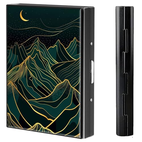 BVCLKJPOI Kreditkartenetui aus Metall, 6 Kartenfächer, RFID-blockierende Edelstahl-Geldbörse, schlanke Metall-Kreditkarten-Brieftasche, mit zuverlässigem Druckknopf, Metallgeldbörse für Damen und von BVCLKJPOI