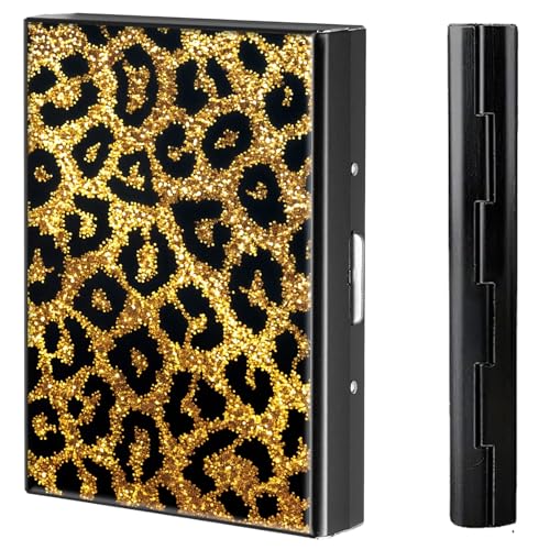 BVCLKJPOI Kreditkartenetui aus Metall, 6 Kartenfächer, RFID-blockierende Edelstahl-Geldbörse, schlanke Metall-Kreditkarten-Brieftasche, mit zuverlässigem Druckknopf, Metallgeldbörse für Damen und von BVCLKJPOI