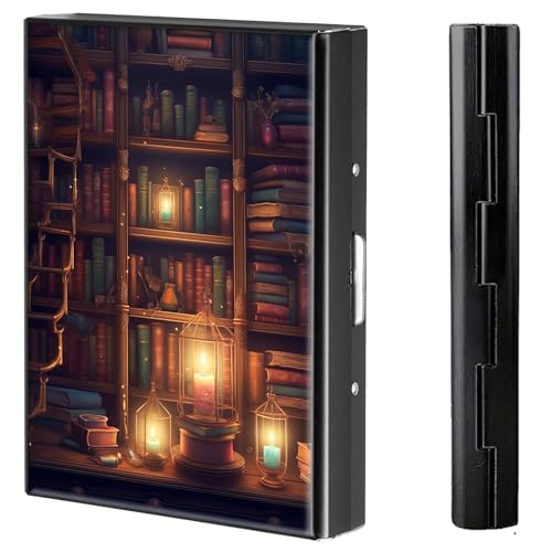 BVCLKJPOI Kreditkartenetui aus Metall, 6 Kartenfächer, RFID-blockierende Edelstahl-Geldbörse, schlanke Metall-Kreditkarten-Brieftasche, mit zuverlässigem Druckknopf, Metallgeldbörse für Damen und von BVCLKJPOI