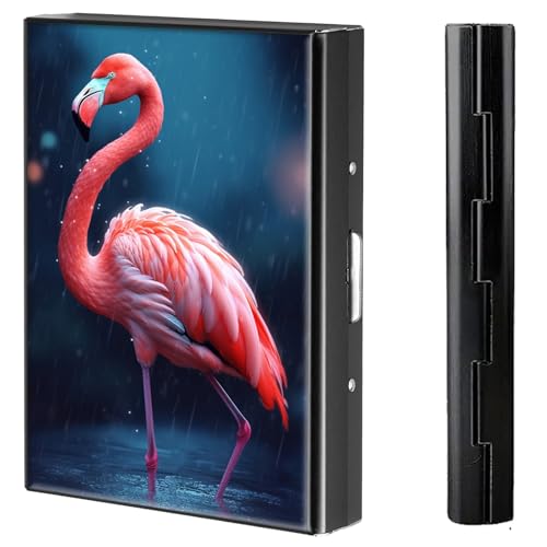 BVCLKJPOI Kreditkartenetui aus Metall, 6 Kartenfächer, RFID-blockierende Edelstahl-Geldbörse, schlanke Metall-Kreditkarten-Brieftasche, mit zuverlässigem Druckknopf, Metallgeldbörse für Damen und von BVCLKJPOI