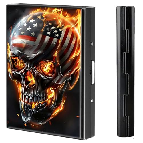 BVCLKJPOI Kreditkartenetui aus Metall, 6 Kartenfächer, RFID-blockierende Edelstahl-Geldbörse, schlanke Metall-Kreditkarten-Brieftasche, mit zuverlässigem Druckknopf, Metallgeldbörse für Damen und von BVCLKJPOI