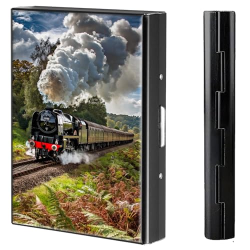 BVCLKJPOI Kreditkartenetui aus Metall, 6 Kartenfächer, RFID-blockierende Edelstahl-Geldbörse, schlanke Metall-Kreditkarten-Brieftasche, mit zuverlässigem Druckknopf, Metallgeldbörse für Damen und von BVCLKJPOI