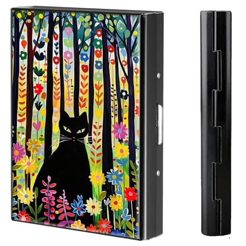 BVCLKJPOI Kreditkartenetui aus Metall, 6 Kartenfächer, RFID-blockierende Edelstahl-Geldbörse, schlanke Metall-Kreditkarten-Brieftasche, mit zuverlässigem Druckknopf, Metallgeldbörse für Damen und von BVCLKJPOI