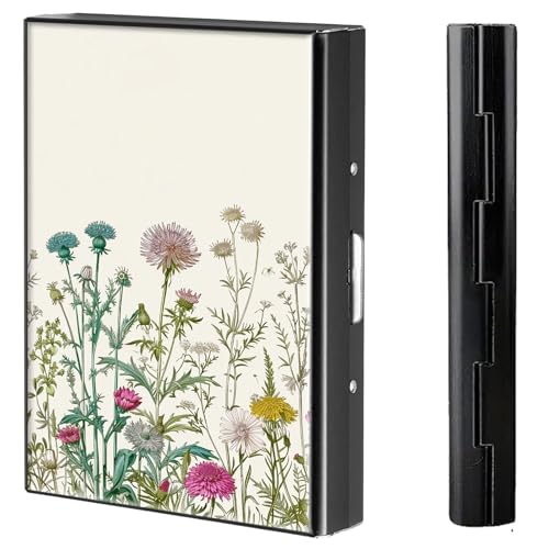 BVCLKJPOI Kreditkartenetui aus Metall, 6 Kartenfächer, RFID-blockierende Edelstahl-Geldbörse, schlanke Metall-Kreditkarten-Brieftasche, mit zuverlässigem Druckknopf, Metallgeldbörse für Damen und von BVCLKJPOI