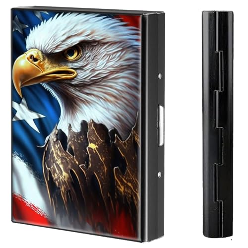 BVCLKJPOI Kreditkartenetui aus Metall, 6 Kartenfächer, RFID-blockierende Edelstahl-Geldbörse, schlanke Metall-Kreditkarten-Brieftasche, mit zuverlässigem Druckknopf, Metallgeldbörse für Damen und von BVCLKJPOI