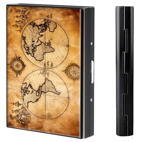 BVCLKJPOI Kreditkartenetui aus Metall, 6 Kartenfächer, RFID-blockierende Edelstahl-Geldbörse, schlanke Metall-Kreditkarten-Brieftasche, mit zuverlässigem Druckknopf, Metallgeldbörse für Damen und von BVCLKJPOI