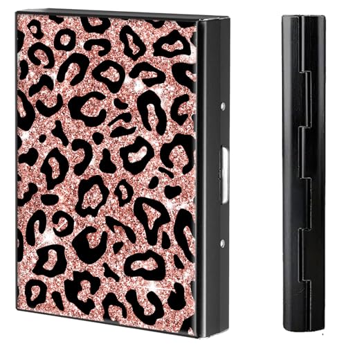 BVCLKJPOI Kreditkartenetui aus Metall, 6 Kartenfächer, RFID-blockierende Edelstahl-Geldbörse, schlanke Metall-Kreditkarten-Brieftasche, mit zuverlässigem Druckknopf, Metallgeldbörse für Damen und von BVCLKJPOI