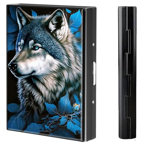 BVCLKJPOI Kreditkartenetui aus Metall, 6 Kartenfächer, RFID-blockierende Edelstahl-Geldbörse, schlanke Metall-Kreditkarten-Brieftasche, mit zuverlässigem Druckknopf, Metallgeldbörse für Damen und von BVCLKJPOI