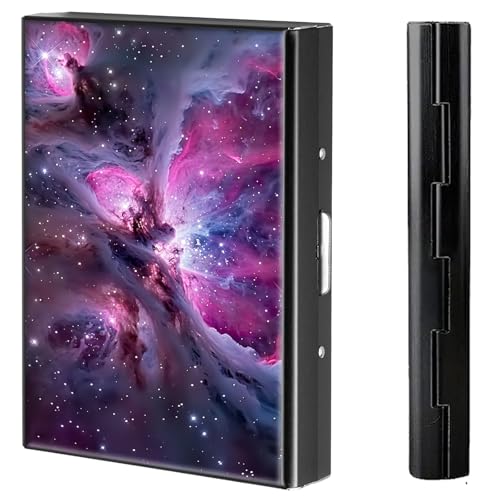 BVCLKJPOI Kreditkartenetui aus Metall, 6 Kartenfächer, RFID-blockierende Edelstahl-Geldbörse, schlanke Metall-Kreditkarten-Brieftasche, mit zuverlässigem Druckknopf, Metallgeldbörse für Damen und von BVCLKJPOI