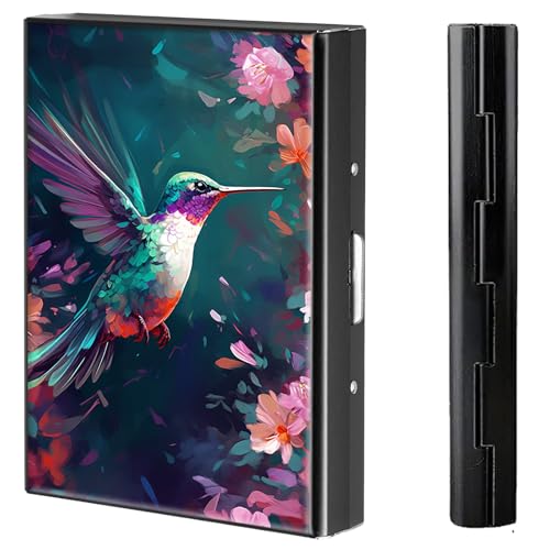 BVCLKJPOI Kreditkartenetui aus Metall, 6 Kartenfächer, RFID-blockierende Edelstahl-Geldbörse, schlanke Metall-Kreditkarten-Brieftasche, mit zuverlässigem Druckknopf, Metallgeldbörse für Damen und von BVCLKJPOI