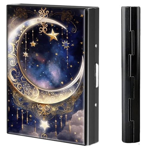 BVCLKJPOI Kreditkartenetui aus Metall, 6 Kartenfächer, RFID-blockierende Edelstahl-Geldbörse, schlanke Metall-Kreditkarten-Brieftasche, mit zuverlässigem Druckknopf, Metallgeldbörse für Damen und von BVCLKJPOI