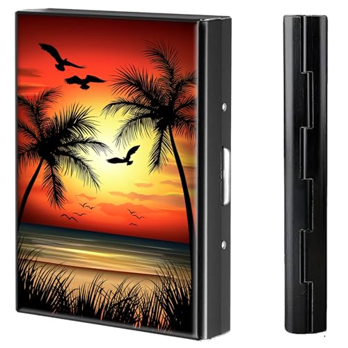 BVCLKJPOI Kreditkartenetui aus Metall, 6 Kartenfächer, RFID-blockierende Edelstahl-Geldbörse, schlanke Metall-Kreditkarten-Brieftasche, mit zuverlässigem Druckknopf, Metallgeldbörse für Damen und von BVCLKJPOI