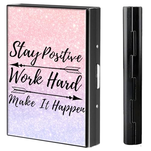 BVCLKJPOI Kreditkartenetui aus Metall, 6 Kartenfächer, RFID-blockierende Edelstahl-Geldbörse, schlanke Metall-Kreditkarten-Brieftasche, mit zuverlässigem Druckknopf, Metallgeldbörse für Damen und von BVCLKJPOI