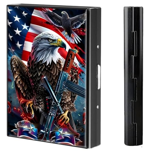 BVCLKJPOI Kreditkartenetui aus Metall, 6 Kartenfächer, RFID-blockierende Edelstahl-Geldbörse, schlanke Metall-Kreditkarten-Brieftasche, mit zuverlässigem Druckknopf, Metallgeldbörse für Damen und von BVCLKJPOI