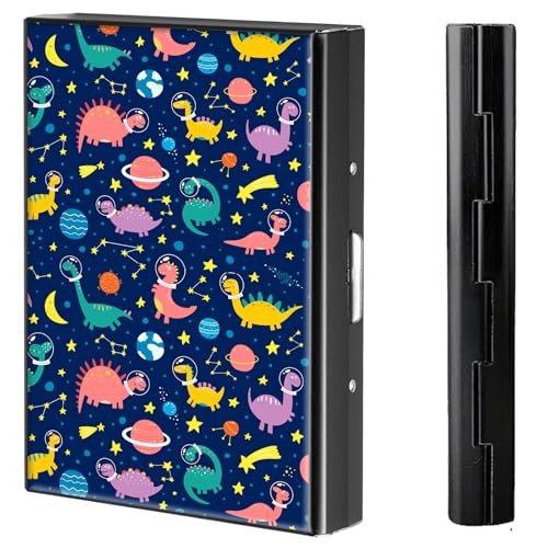 BVCLKJPOI Kreditkartenetui aus Metall, 6 Kartenfächer, RFID-blockierende Edelstahl-Geldbörse, schlanke Metall-Kreditkarten-Brieftasche, mit zuverlässigem Druckknopf, Metallgeldbörse für Damen und von BVCLKJPOI