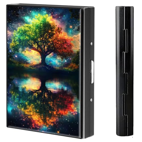 BVCLKJPOI Kreditkartenetui aus Metall, 6 Kartenfächer, RFID-blockierende Edelstahl-Geldbörse, schlanke Metall-Kreditkarten-Brieftasche, mit zuverlässigem Druckknopf, Metallgeldbörse für Damen und von BVCLKJPOI