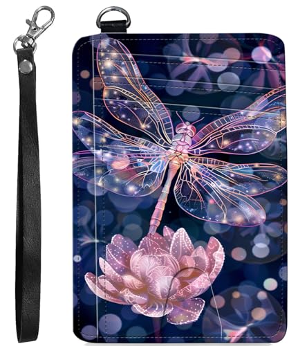BVCLKJPOI RFID Blocking Wallet Women Slim Credit Card Holder with ID Window, Cute Small Front Pocket Card Wallet, Minimalist PU Leather Card Case for Travel Shopping Office Use, A2, libelle von BVCLKJPOI