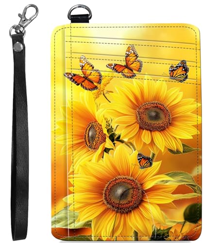 BVCLKJPOI RFID Blocking Wallet Women Slim Credit Card Holder with ID Window, Cute Small Front Pocket Card Wallet, Minimalist PU Leather Card Case for Travel Shopping Office Use, A2 von BVCLKJPOI