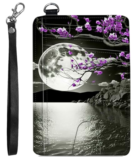 BVCLKJPOI RFID Blocking Wallet Women Slim Credit Card Holder with ID Window, Cute Small Front Pocket Card Wallet, Minimalist PU Leather Card Case for Travel Shopping Office Use, A3, Cherry Blossom von BVCLKJPOI