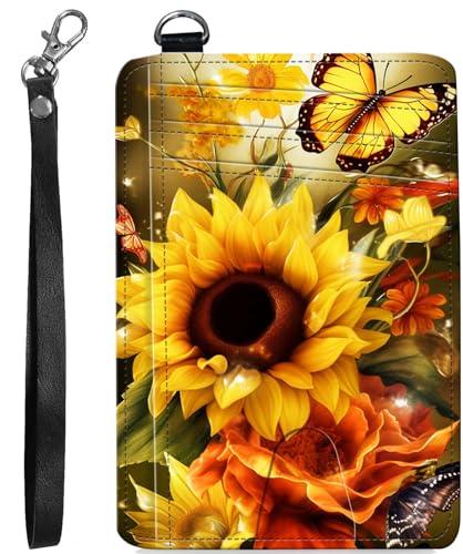 BVCLKJPOI RFID Blocking Wallet Women Slim Credit Card Holder with ID Window, Cute Small Front Pocket Card Wallet, Minimalist PU Leather Card Case for Travel Shopping Office Use, A3, Schmetterling BVCLKJPOI RFID Blocking Wallet Women Slim Credit Card Holder with ID Window, Cute Small Front Pocket Card Wallet, Minimalist PU Leather Card Case for Travel Shopping Office Use, A3, Schmetterling von BVCLKJPOI