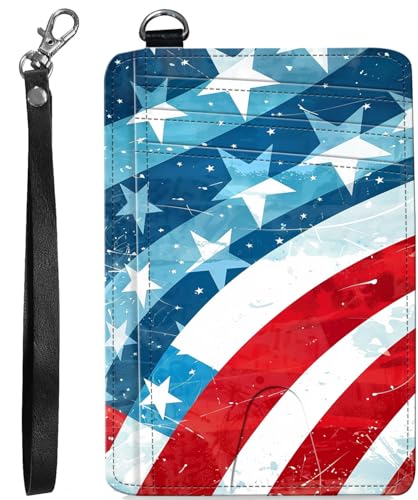 BVCLKJPOI RFID Blocking Wallet Women Slim Credit Card Holder with ID Window, Cute Small Front Pocket Card Wallet, Minimalist PU Leather Card Case for Travel Shopping Office Use, A4, Amerikanische von BVCLKJPOI