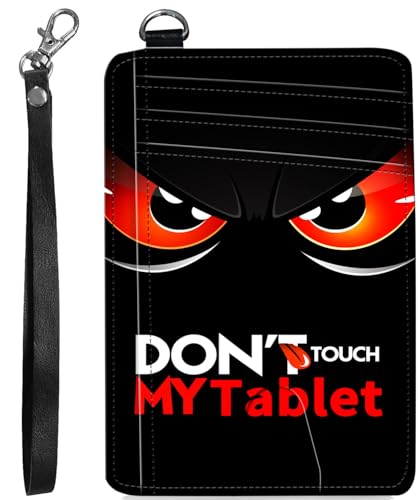 BVCLKJPOI RFID Blocking Wallet Women Slim Credit Card Holder with ID Window, Cute Small Front Pocket Card Wallet, Minimalist PU Leather Card Case for Travel Shopping Office Use, A6, Rote Augen von BVCLKJPOI