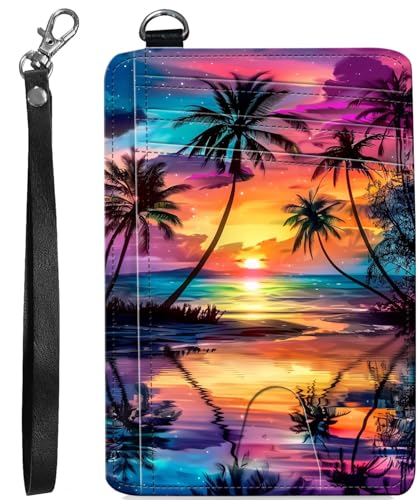 BVCLKJPOI RFID Blocking Wallet Women Slim Credit Card Holder with ID Window, Cute Small Front Pocket Card Wallet, Minimalist PU Leather Card Case for Travel Shopping Office Use, A6, Seaside Sunset BVCLKJPOI RFID Blocking Wallet Women Slim Credit Card Holder with ID Window, Cute Small Front Pocket Card Wallet, Minimalist PU Leather Card Case for Travel Shopping Office Use, A6, Seaside Sunset von BVCLKJPOI