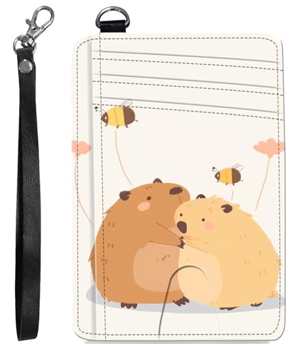 BVCLKJPOI RFID Blocking Wallet Women Slim Credit Card Holder with ID Window, Cute Small Front Pocket Card Wallet, Minimalist PU Leather Card Case for Travel Shopping Office Use, A6, Süße Capybara BVCLKJPOI RFID Blocking Wallet Women Slim Credit Card Holder with ID Window, Cute Small Front Pocket Card Wallet, Minimalist PU Leather Card Case for Travel Shopping Office Use, A6, Süße Capybara von BVCLKJPOI