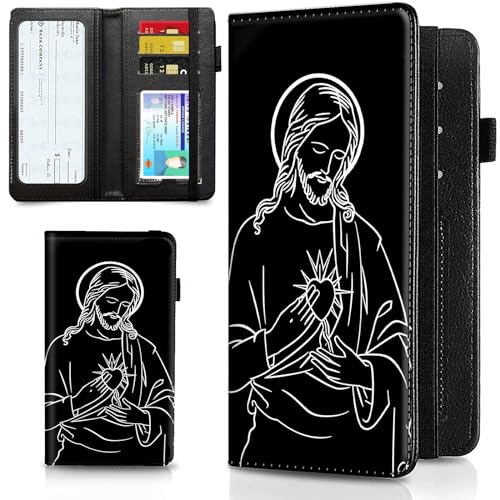 BVCLKJPOI Scheckheft Hülle für Damen & Herren RFID Blockierung Kunstleder Uni Sohn Gottes, Sohn Gottes, Classic von BVCLKJPOI