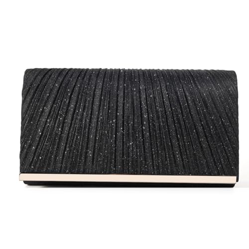 BVEOGMRO Damen-Clutch, Abendtasche, Umhängetasche, funkelnde Damen-Handtaschen, Schwarz von BVEOGMRO