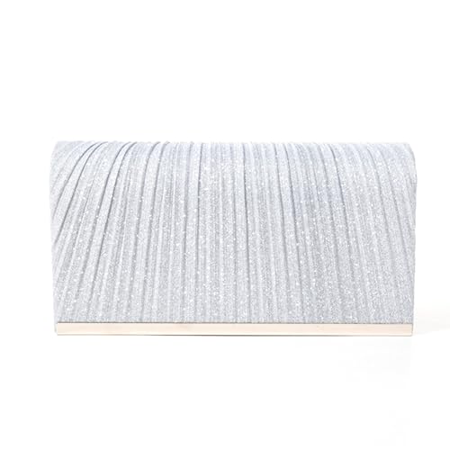 BVEOGMRO Damen-Clutch, Abendtasche, Umhängetasche, funkelnde Damen-Handtaschen, silber von BVEOGMRO