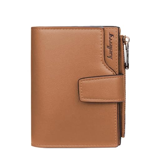 GOIACII Kleine Damengeldbörse mit Münzfach mit Reißverschluss, Helles Braun von BVEOGMRO