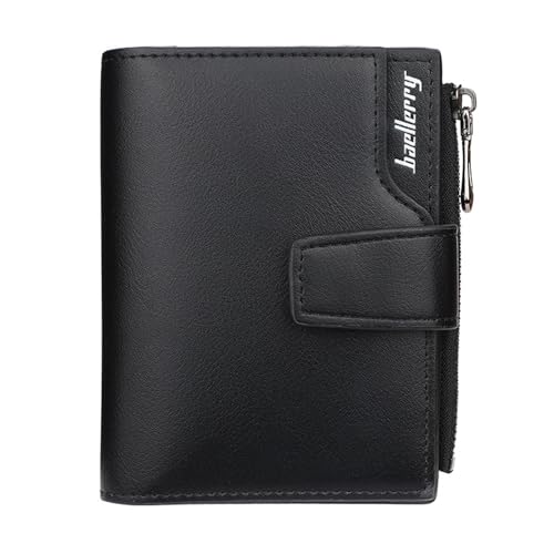 GOIACII Kleine Damengeldbörse mit Münzfach mit Reißverschluss, Schwarz von BVEOGMRO