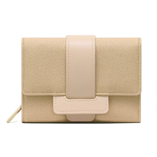 Goiacii Geldbörse für Damen, Kartengeldbörse, kleine Geldscheine mit Reißverschluss, Münzfach, Light Apricot von BVEOGMRO