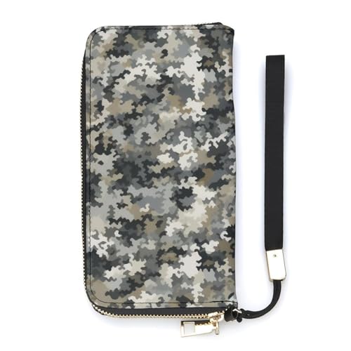 BVKWNTSA Modische Geldbörse aus Leder mit großem Fassungsvermögen, digitales Camouflage-Muster, vertikal, internes Design mit mehreren Fächern – erfüllt Ihre vielfältigen Reisebedürfnisse BVKWNTSA Modische Geldbörse aus Leder mit großem Fassungsvermögen, digitales Camouflage-Muster, vertikal, internes Design mit mehreren Fächern – erfüllt Ihre vielfältigen Reisebedürfnisse von BVKWNTSA