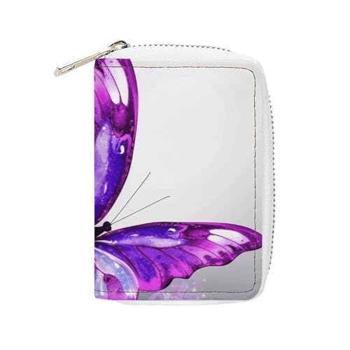 Fashion Leather Purple Butterfly1 Printed Card Holder Large Capacity Card Holder Small And Convenient Easily Put In Pockets, Carry-on Bags, Backpacks Etc. Meet Your Convenient Storage Needs Fashion Leather Purple Butterfly1 Printed Card Holder Large Capacity Card Holder Small And Convenient Easily Put In Pockets, Carry-on Bags, Backpacks Etc. Meet Your Convenient Storage Needs von BVKWNTSA