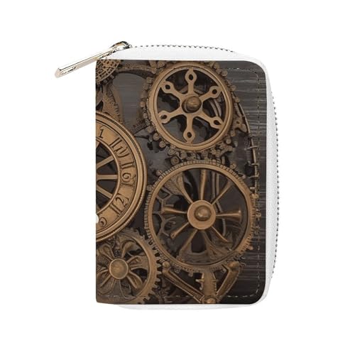 Modischer Kartenhalter aus Leder, Steampunk-Zahnräder-Design, großes Fassungsvermögen, klein und praktisch, einfach in Taschen, Handgepäcktaschen, Rucksäcke usw. Erfüllen Sie Ihre praktischen Modischer Kartenhalter aus Leder, Steampunk-Zahnräder-Design, großes Fassungsvermögen, klein und praktisch, einfach in Taschen, Handgepäcktaschen, Rucksäcke usw. Erfüllen Sie Ihre praktischen von BVKWNTSA