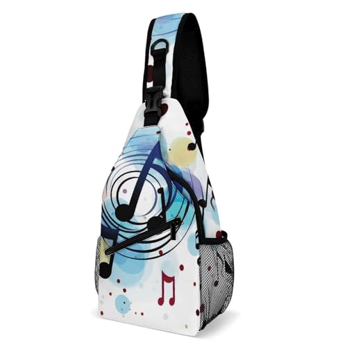 Multifunktionale Outdoor Polka Dot Music Note Printed Chest Bag Suitable for Travel, Outdoor, Commuting And Other Scenarios Stylish And Portable Outdoor Messenger Bag, Polka Dot Notennoten, 38x20cm von BVKWNTSA