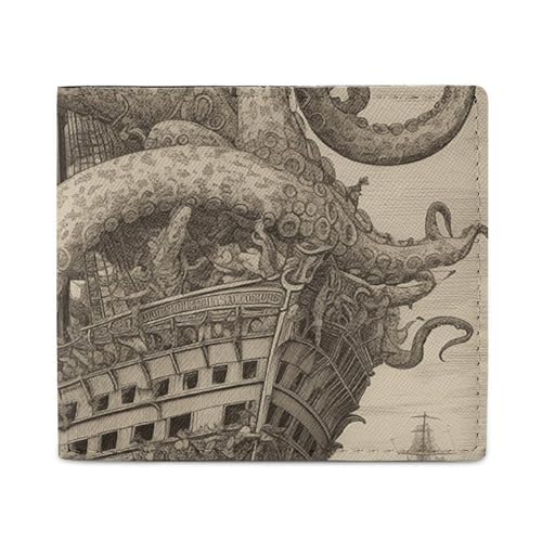 Stilvolle und tragbare kleine Geldbörse mit Segelpiraten-Oktopus2, bedruckt, perfekt für Rucksäcke, Schultertaschen, Taschen usw. Stilvolle und tragbare kleine Geldbörse mit Segelpiraten-Oktopus2, bedruckt, perfekt für Rucksäcke, Schultertaschen, Taschen usw. von BVKWNTSA